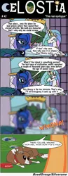 Size: 1300x3341 | Tagged: artist:bredgroup, comic, comic:celostia, derpibooru import, lost, princess celestia, princess luna, safe, st. elsewhere, translation, winona