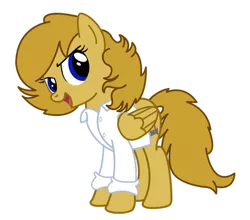 Size: 451x397 | Tagged: safe, artist:huskkies, derpibooru import, oc, oc:professoranna, unofficial characters only, pony, clothes, female, lab coat, mare, mother, professor, solo, young