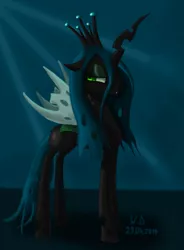 Size: 1149x1561 | Tagged: artist:winterdominus, changeling, changeling queen, dead source, derpibooru import, female, queen chrysalis, safe, solo