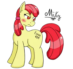 Size: 1390x1324 | Tagged: 404, apple bloom, artist:miikymod, cutie mark, derpibooru import, older, safe, solo