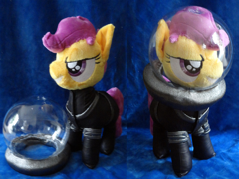 Size: 2011x1504 | Tagged: artist:cryptic-enigma, astronaut, derpibooru import, irl, photo, plushie, safe, scootaloo, solo, spacesuit