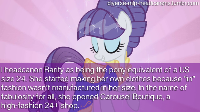 Size: 1280x720 | Tagged: safe, derpibooru import, rarity, pony, unicorn, clothes, diverse-mlp-headcanons, dress, fat, headcanon, lies, morbidly obese, obese, solo, text, wat, wish fulfillment