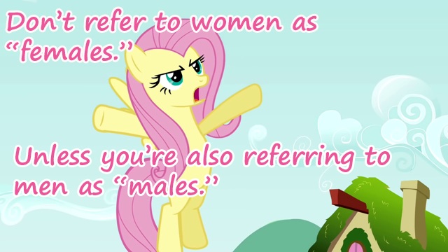 Size: 640x360 | Tagged: safe, derpibooru import, fluttershy, caption, feminist ponies, image, jpeg, mouthpiece, public service announcement, solo