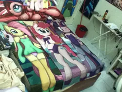 Size: 960x720 | Tagged: artist:ratachu666, body pillow, derpibooru import, fluttershy, forever alone, irl, meme, photo, pinkie pie, plushie, suggestive, twilight sparkle