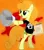 Size: 960x1080 | Tagged: safe, artist:quixodus, artist:silentmatten, derpibooru import, carrot top, golden harvest, pony, the ticket master, anarchist, anarchy, bipedal, image, megaphone, png, solo, standing