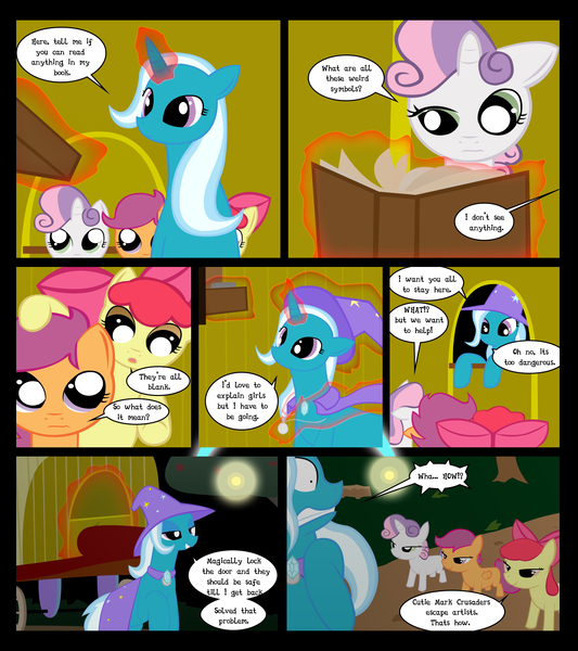 Size: 1600x1800 | Tagged: apple bloom, artist:gatesmccloud, cmc 10k, comic, derpibooru import, safe, scootaloo, sweetie belle, trixie