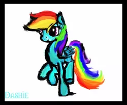 Size: 492x406 | Tagged: safe, artist:gpgo-sparkling-panda, derpibooru import, rainbow dash, pegasus, pony, running, solo