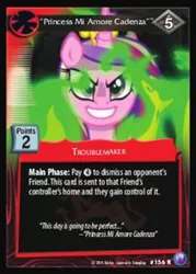 Size: 344x480 | Tagged: canterlot nights, ccg, derpibooru import, enterplay, mlp trading card game, princess cadance, queen chrysalis, safe, solo