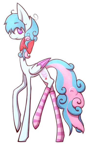 Size: 398x651 | Tagged: safe, artist:kathyatipton, derpibooru import, oc, oc:candy, unofficial characters only, pegasus, pony, long legs, looking at you, messy mane, smiling, solo