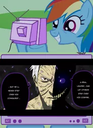 Size: 563x771 | Tagged: derpibooru import, exploitable meme, meme, naruto, obligatory pony, rainbow dash, safe, tv meme, uchiha obito, zetsu