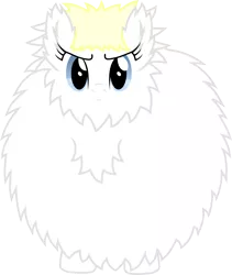 Size: 2021x2395 | Tagged: artist:accu, ball, derpibooru import, eyebrows down, fluffy, fluffy pony, fur, oc, oc:aryanne, oc:fluffle puff, recolor, safe, solo, son i am disappoint, unofficial characters only, vector