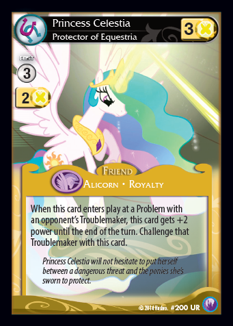 Size: 341x476 | Tagged: canterlot nights, ccg, derpibooru import, enterplay, mlp trading card game, princess celestia, safe, solo