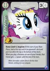 Size: 235x331 | Tagged: safe, derpibooru import, rarity, canterlot nights, ccg, enterplay, mlp trading card game, solo