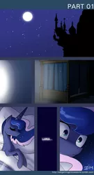 Size: 600x1112 | Tagged: artist:johnjoseco, ask gaming princess luna, canterlot, comic, derpibooru import, moon, princess luna, safe, solo, tumblr