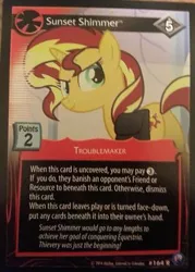 Size: 300x419 | Tagged: safe, derpibooru import, sunset shimmer, pony, unicorn, canterlot nights, ccg, enterplay, mlp trading card game, solo