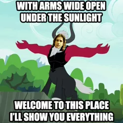 Size: 400x400 | Tagged: arms wide open, creed, derpibooru import, exploitable meme, lord tirek, lord tirek's outstretched arms, meme, safe, scott stapp, song reference, twilight's kingdom, with arms wide open