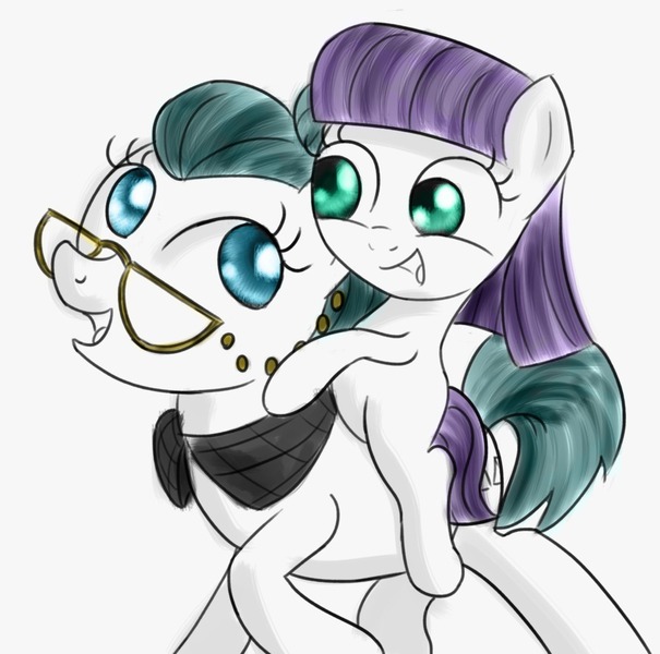 Size: 896x889 | Tagged: artist:ohohokapi, cloudy quartz, derpibooru import, filly, maud pie, safe