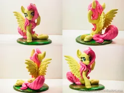 Size: 2670x2000 | Tagged: safe, artist:dustysculptures, derpibooru import, fluttershy, pegasus, pony, female, irl, mare, photo, pose, sculpture, sitting, solo, spread wings, wings