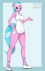 Size: 1152x1800 | Tagged: aloe, anthro, artist:kloudmutt, artist:krautalicornss, cheongsam, clothes, derpibooru import, edit, looking at you, ponyrumi, safe, solo