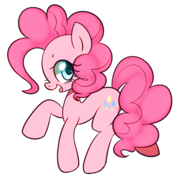 Size: 807x810 | Tagged: safe, artist:maren, derpibooru import, pinkie pie, pony, open mouth, profile, simple background, solo, transparent background