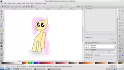 Size: 1360x768 | Tagged: safe, artist:elusive, artist:prince elusive, derpibooru import, oc, oc:flutterby, unofficial characters only, pony, bipedal, inkscape, linux, lubuntu, wip