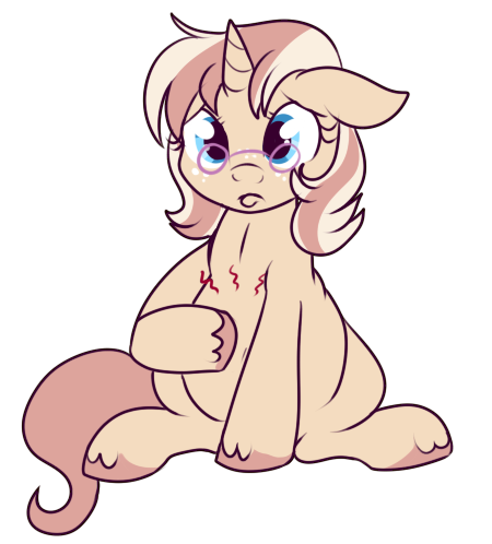 Size: 450x498 | Tagged: safe, artist:lulubell, derpibooru import, oc, oc:lulubell, unofficial characters only, pony, unicorn, chubby, floppy ears, frown, glasses, hungry, looking at you, pouting, sad, simple background, sitting, solo, transparent background, unshorn fetlocks, vector