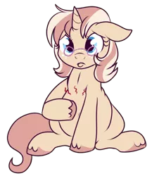 Size: 450x498 | Tagged: safe, artist:lulubell, derpibooru import, oc, oc:lulubell, unofficial characters only, pony, unicorn, chubby, floppy ears, frown, glasses, hungry, looking at you, pouting, sad, simple background, sitting, solo, transparent background, unshorn fetlocks, vector