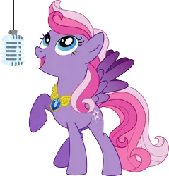 Size: 1107x1158 | Tagged: safe, artist:kaylathehedgehog, derpibooru import, starsong, pegasus, pony, element of dreams, elements of harmony, g3, g3 to g4, g4, generation leap, jewelry, microphone, necklace, singing, solo