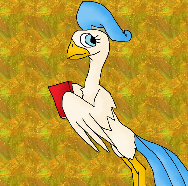 Size: 927x920 | Tagged: artist:mojo1985, bird, book, derpibooru import, g1, penna, pluma, safe, simple background, solo, yellow background