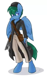 Size: 2892x4735 | Tagged: anthro, anthro oc, artist:ambris, commission, derpibooru import, fallout equestria, oc, oc:sabre sparkblaze, pegasus, safe, solo, unguligrade anthro, unofficial characters only