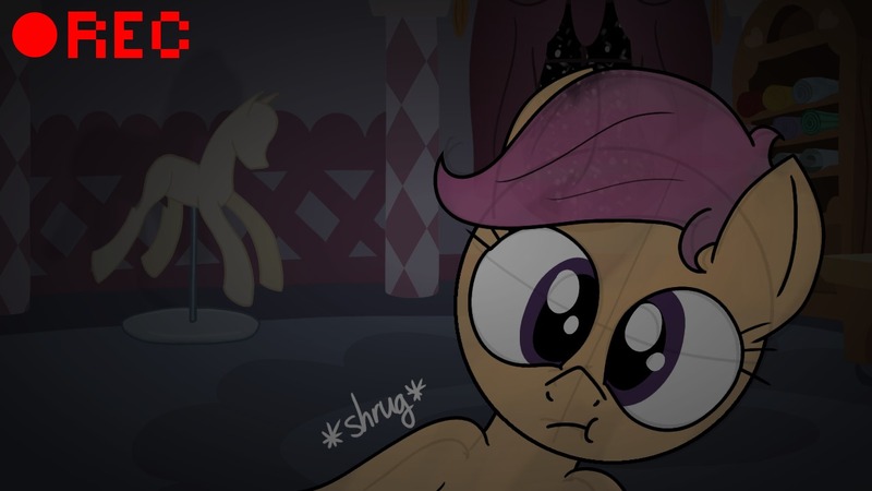 Size: 1280x720 | Tagged: safe, artist:broken-pen, derpibooru import, scootaloo, solo, yours-yearly-sweetie-belle
