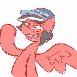Size: 800x800 | Tagged: antiponies, artist:familywing, baseball cap, crisis equestria, derpibooru import, hat, oc, oc:havocwing, safe, solo, top gun, unofficial characters only