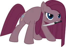 Size: 10967x7836 | Tagged: absurd resolution, artist:j5a4, derpibooru import, knife, pinkamena diane pie, pinkie pie, semi-grimdark, simple background, solo, transparent background, vector