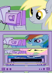 Size: 545x771 | Tagged: safe, derpibooru import, derpy hooves, fluttershy, princess luna, rainbow dash, pegasus, pony, exploitable meme, female, mare, meme, memeception, obligatory pony, tv meme