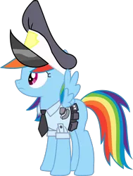 Size: 2054x2713 | Tagged: airport security, artist:incognito-i, clothes, dead source, derpibooru import, rainbow dash, safe, simple background, solo, transparent background, uniform, vector