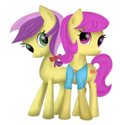 Size: 1032x1075 | Tagged: safe, artist:ariah101, derpibooru import, filli mellow, lavender fritter, pursey pink, earth pony, pony, background pony, duo, female, mare, simple background, transparent background
