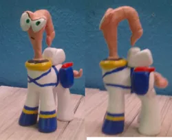 Size: 1336x1092 | Tagged: brushable, derpibooru import, earthworm, earthworm jim, ponified, safe, sculpture, toy, what has science done, worm, worm pony