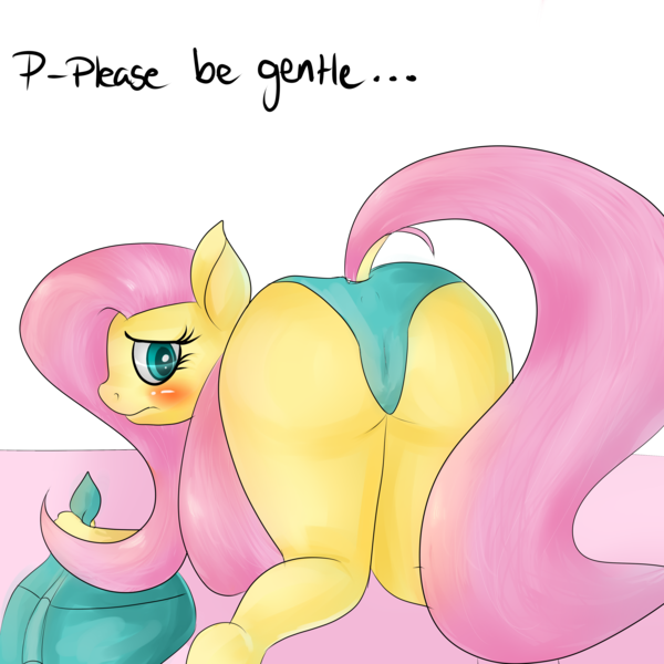 Size: 4000x4000 | Tagged: anthro, anus cameltoe, artist:lisa400, blushing, cameltoe, clothes, derpibooru import, female, fluttershy, looking back, panties, presenting, questionable, solo, solo female, the ass was fat, thunder thighs, underwear