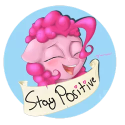 Size: 2400x2400 | Tagged: artist:captainpudgemuffin, old banner, pinkie pie, positive ponies, safe, solo, tickling