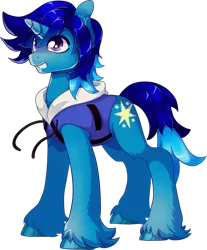 Size: 800x964 | Tagged: safe, artist:pyoo-kee-pony, derpibooru import, oc, oc:light shine, unofficial characters only, pony, unicorn, clothes, commission, jacket, male, solo, stallion
