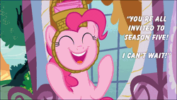 Size: 960x540 | Tagged: animated, basket hat, edit, hat, party of one, pinkie pie, safe, screencap, season 5, solo