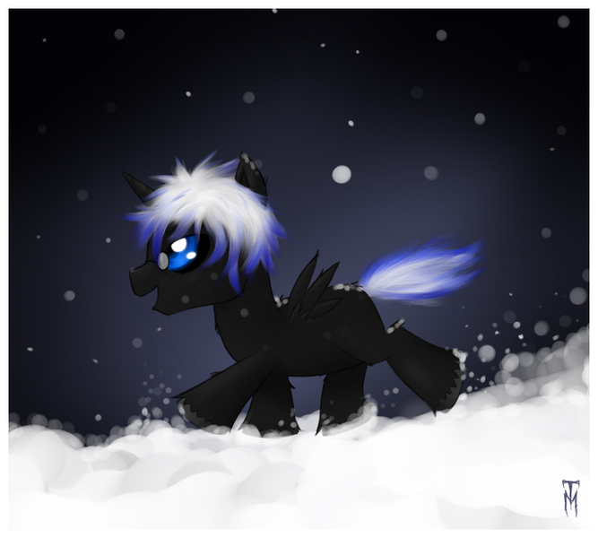 Size: 700x630 | Tagged: safe, artist:tranquilmaelstrom, derpibooru import, oc, oc:winter storm, unofficial characters only, alicorn, pony, alicorn oc, blank flank, colt, foal, glasses, male, solo