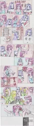 Size: 1278x4694 | Tagged: anthro, artist:zoarenso, blood, breasts, comic, comic:innocent sin, consequences, fluttershy, pinkie pie, pregnancy test, pregnant, rarity, semi-grimdark, traditional art