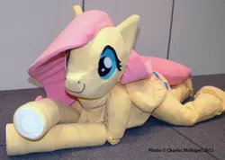 Size: 902x642 | Tagged: 2013, artist:lasiral, convention, cosplay, derpibooru import, fluttershy, irl, ottawa comiccon, prone, quadsuit, safe, solo