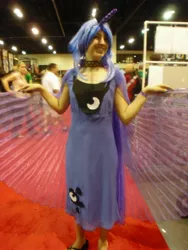 Size: 2448x3264 | Tagged: artist needed, safe, derpibooru import, princess luna, human, 2013, convention, cosplay, irl, irl human, megacon, photo, solo