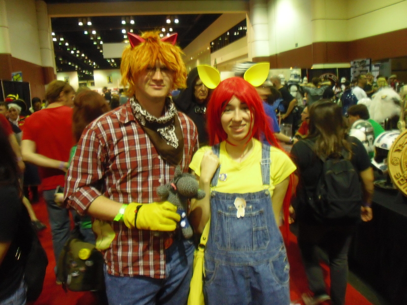 Size: 3264x2448 | Tagged: 2013, apple bloom, applejack, appletini, artist:naturesrose, big macintosh, clothes, convention, cosplay, derpibooru import, gloves, human, irl, irl human, megacon, overalls, photo, safe, smarty pants