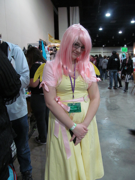 Size: 1536x2048 | Tagged: 2013, artist needed, cosplay, derpibooru import, fluttershy, glasses, human, irl, irl human, magfest, photo, safe, solo