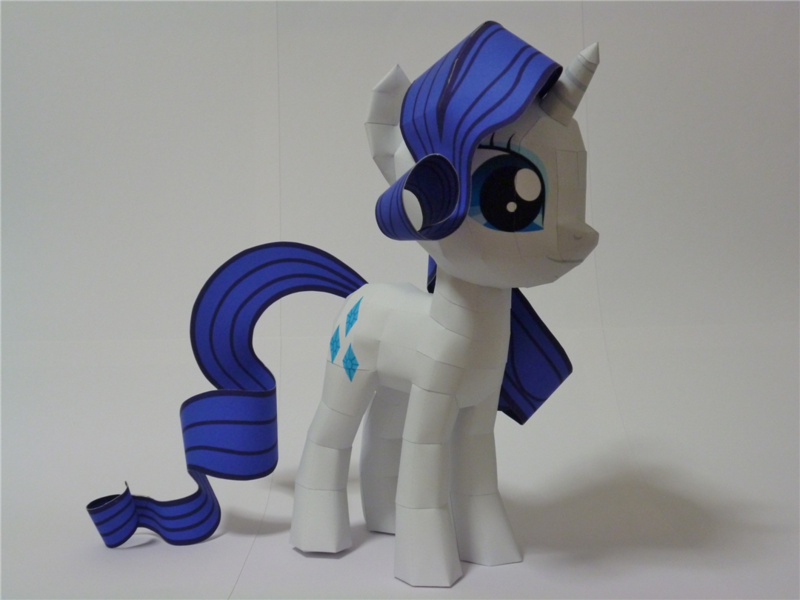 #466675 - safe, artist:robi, derpibooru import, rarity, papercraft ...