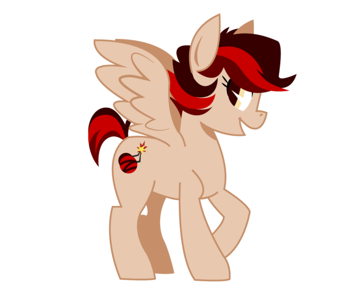 Size: 850x755 | Tagged: safe, artist:dbkit, derpibooru import, oc, oc:cherry bomber, unofficial characters only, offspring, parent:dumbbell, parent:rainbow dash, parents:dumbdash, simple background, solo, transparent background