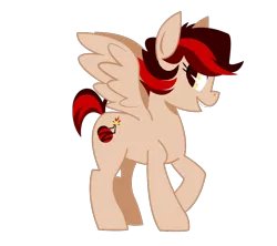 Size: 850x755 | Tagged: safe, artist:dbkit, derpibooru import, oc, oc:cherry bomber, unofficial characters only, offspring, parent:dumbbell, parent:rainbow dash, parents:dumbdash, simple background, solo, transparent background